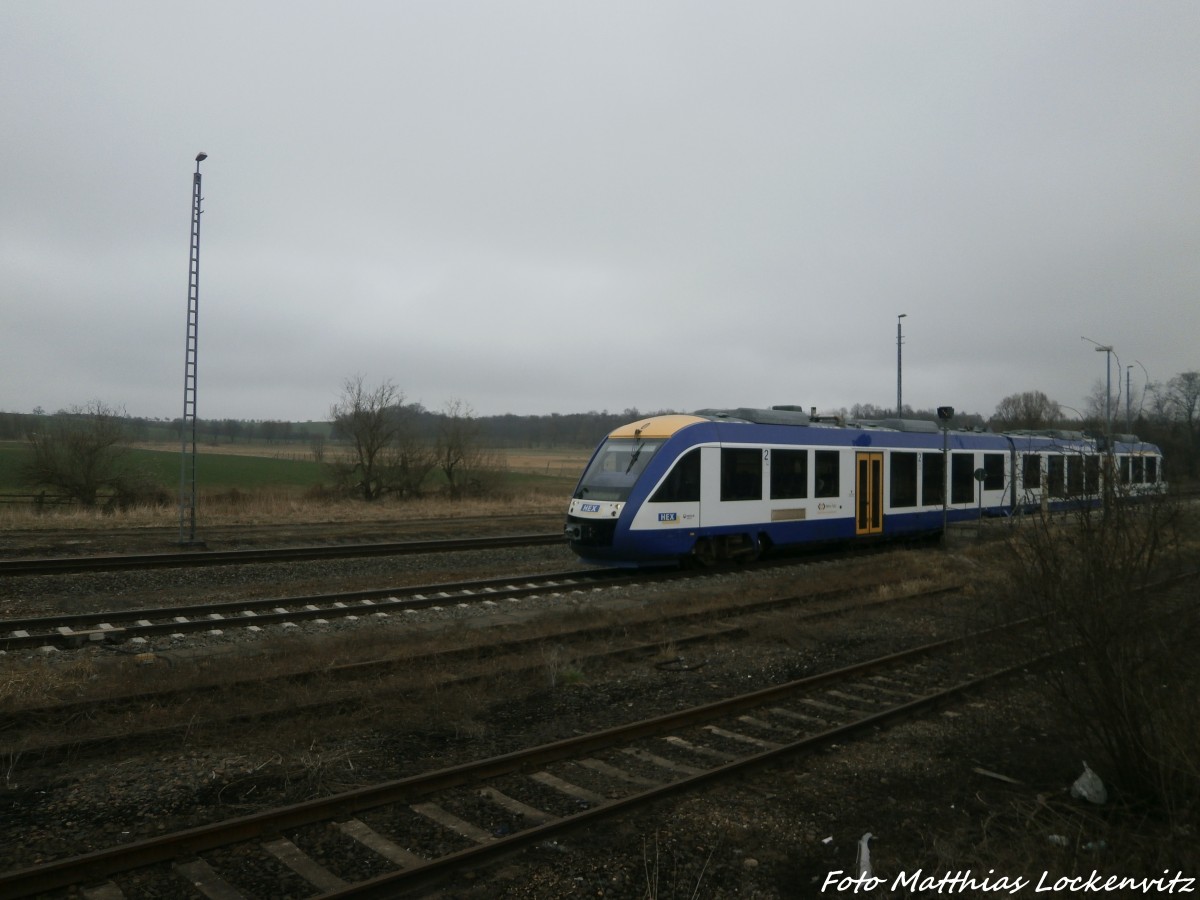 HEX Triebwagen unterwegs nach Halberstadt am 12.3.15