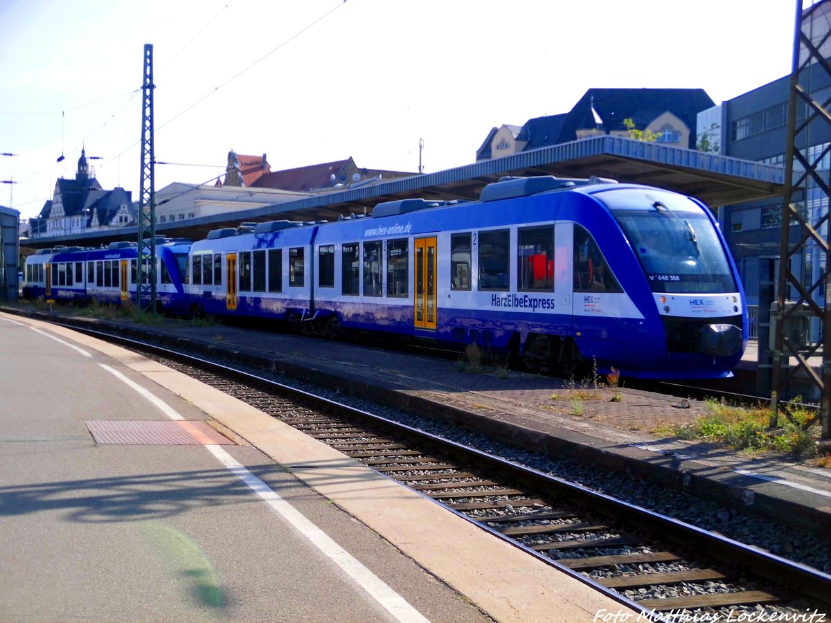 HEX VT 648 366 / 866 und VT 648 368 / 868 verl�sst Halle (Saale) Hbf in Richtung Goslar am 2.9.16