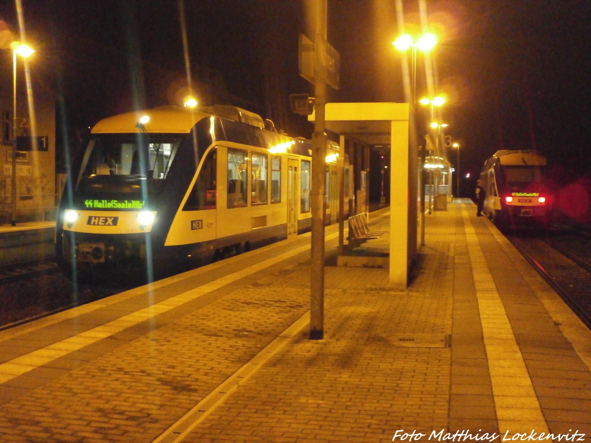 HEX VT 871 und VT 876 im Bahnhof K�nnern am 21.12.14