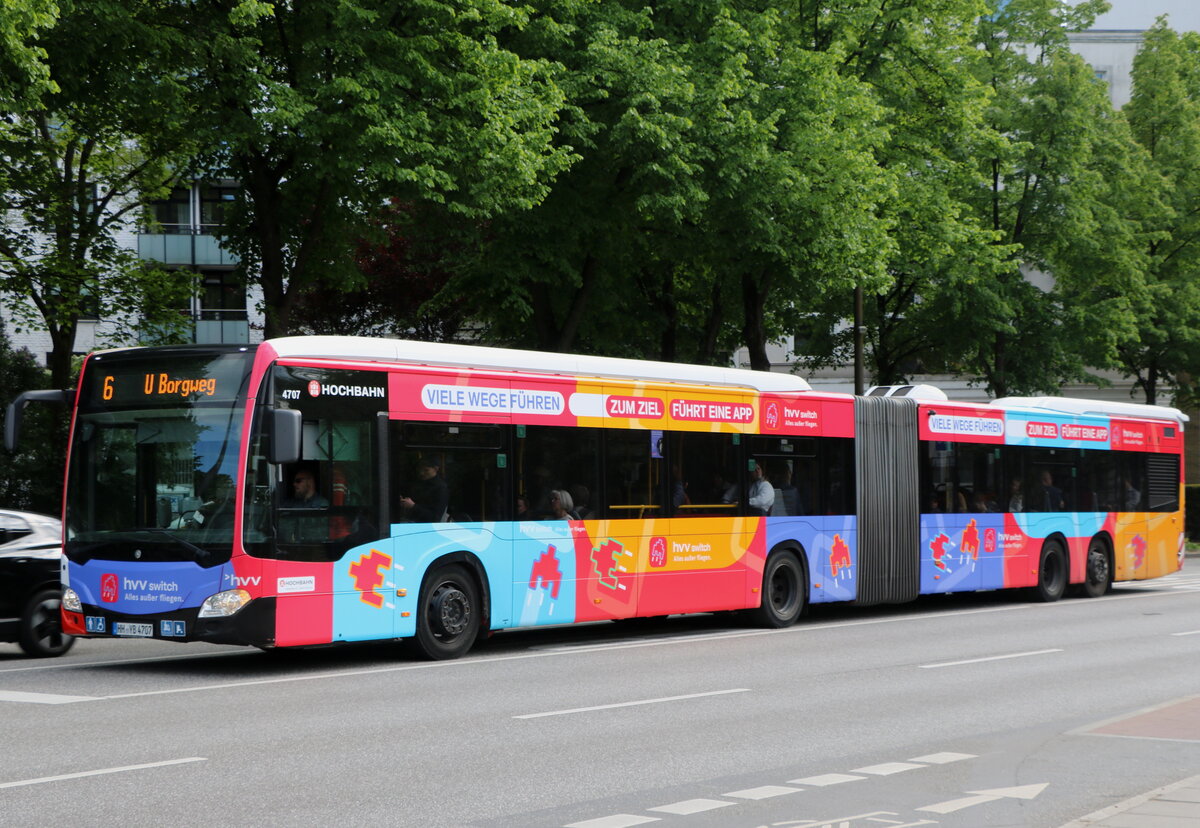 HHA Hamburg - Nr. 4707/HH-YB 4707 - Mercedes am 8. Mai 2025 in Hamburg, Mundsburger Damm (Aufnahme: Martin Beyer)