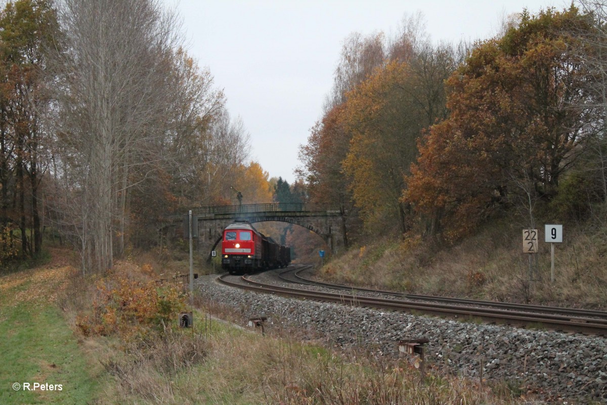 In der südlichen Einfahrt von Reuth bei Erbendorf zog 232 654-4 den 56743 nach Marktredwitz. 09.11.14