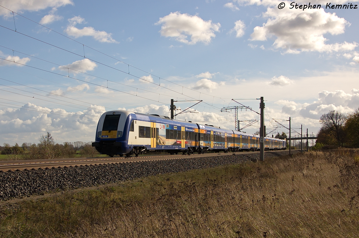 InterConnex (X 68903) von Leipzig Hbf nach Warnemnde in Vietznitz und geschoben hatte die 146 522-8. 29.10.2013