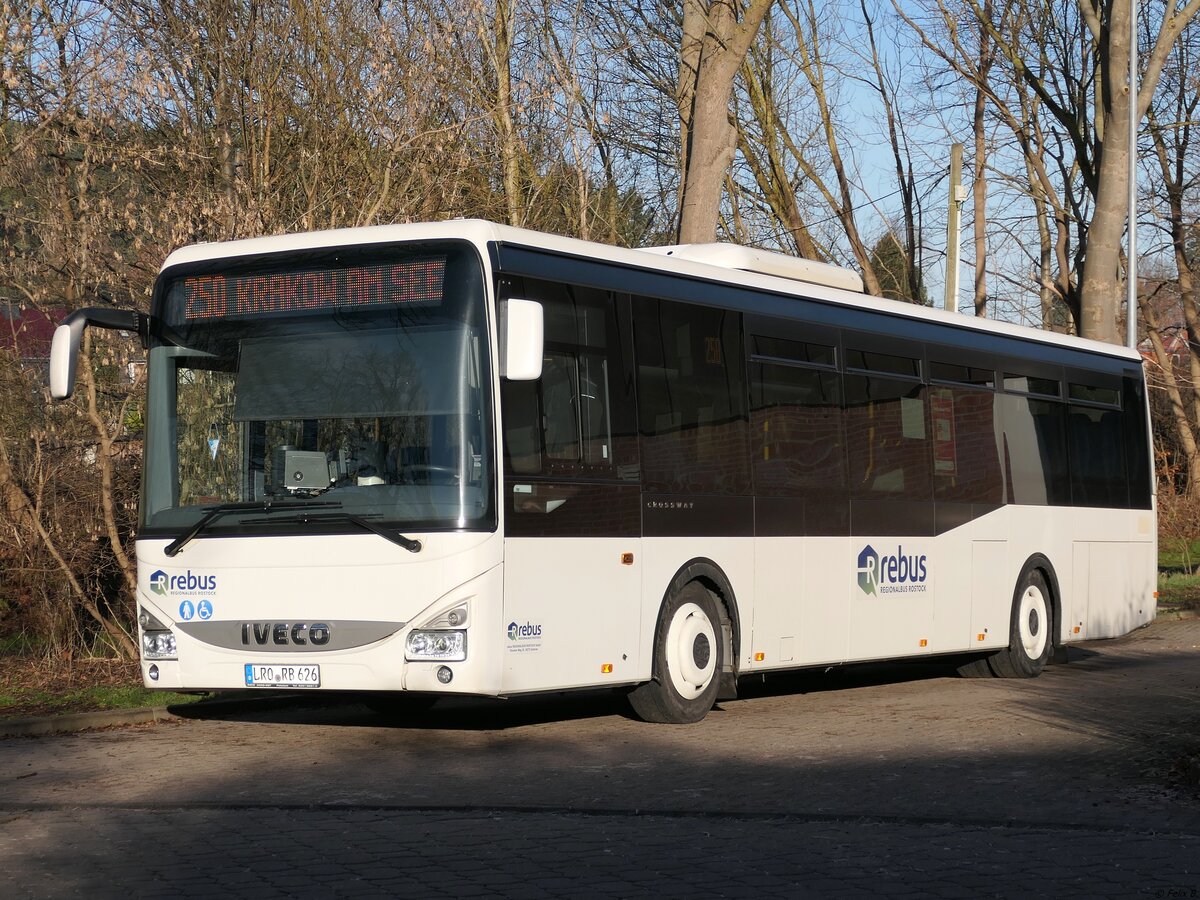 Iveco Crossway von Regionalbus Rostock in Krakow am See.