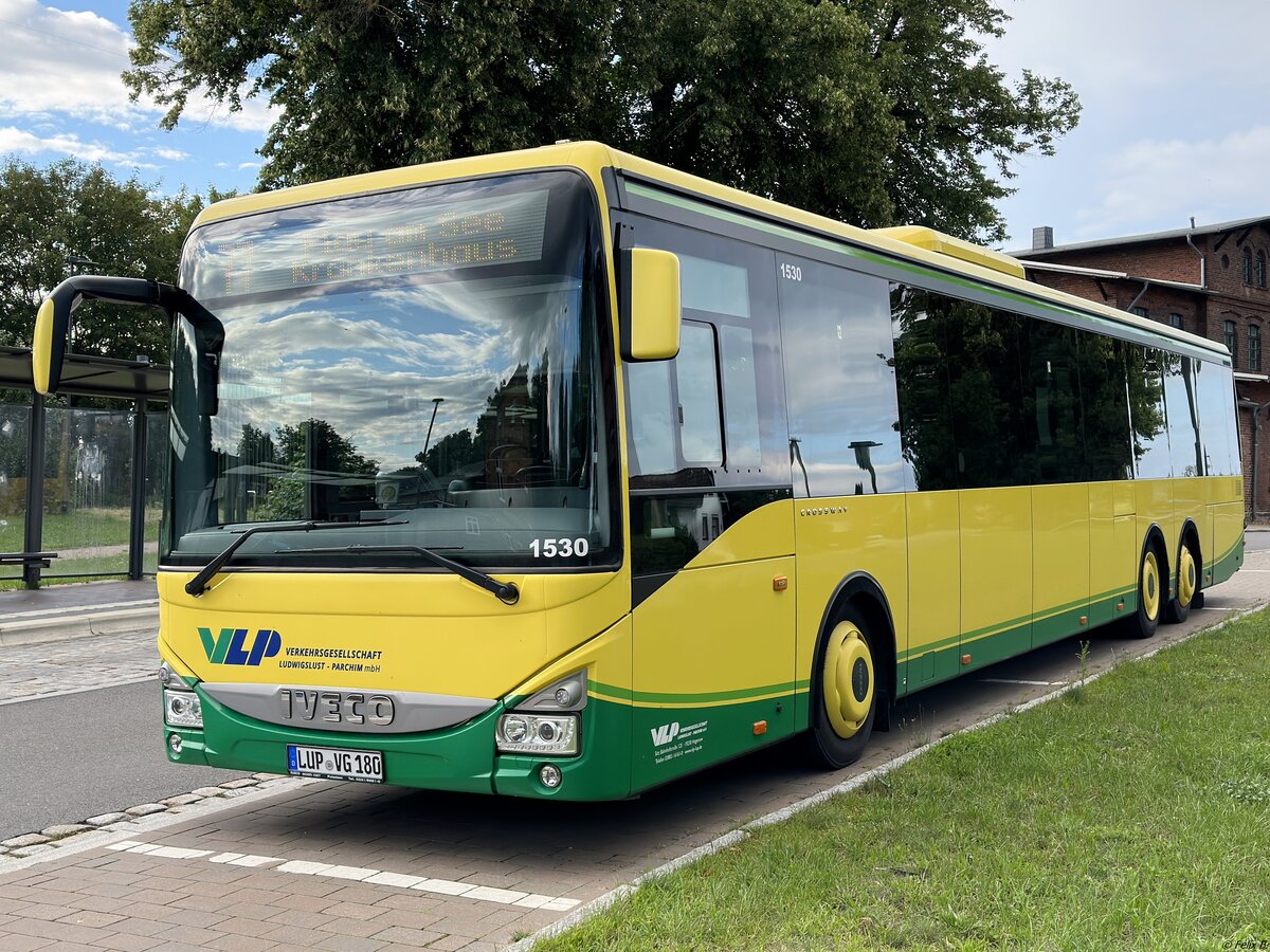 Iveco Crossway der Verkehrsgesellschaft Ludwigslust-Parchim mbH in Plau am See.