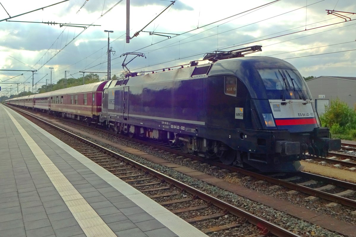 JMit der Sziget-Express-2 steht U2-022 am 5 Augustus 2019 in Bad Bentheim. 