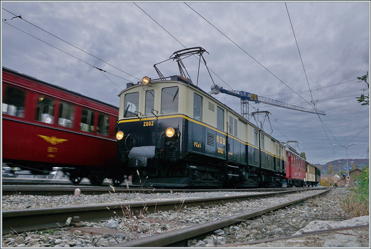  LA DER 2020 du Blonay-Chamby  / Saison Abschluss der Blonay-Chamby Bahn: Mit einem verstärkten Fahrplan und viel Dampf wird vor dem  Winterschlaf  nochmals viel Betrieb gemacht: In Blonay erhält der RIVIERA BELLE EPOQUE EXPRESS von Vevey nach Chaulin vom MOB FZe 6/6 2002 Vorspann. 

25. Okt. 2020 

