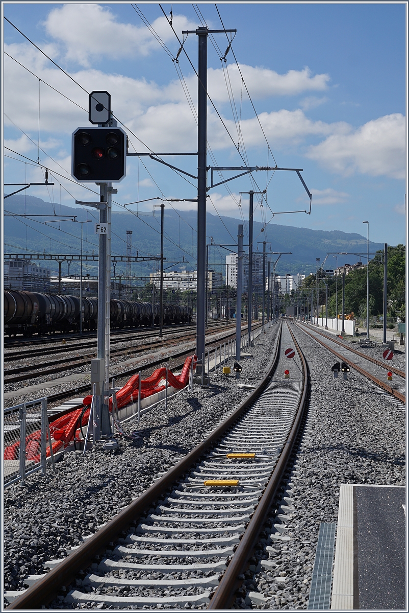Lancy Pont Rouge, zur Zeit Endstation, doch bald (Fahrplanwechsel 2019) geht es weiter Richtung Annemasse - Evian/Annecy.
19. Juni 2018 