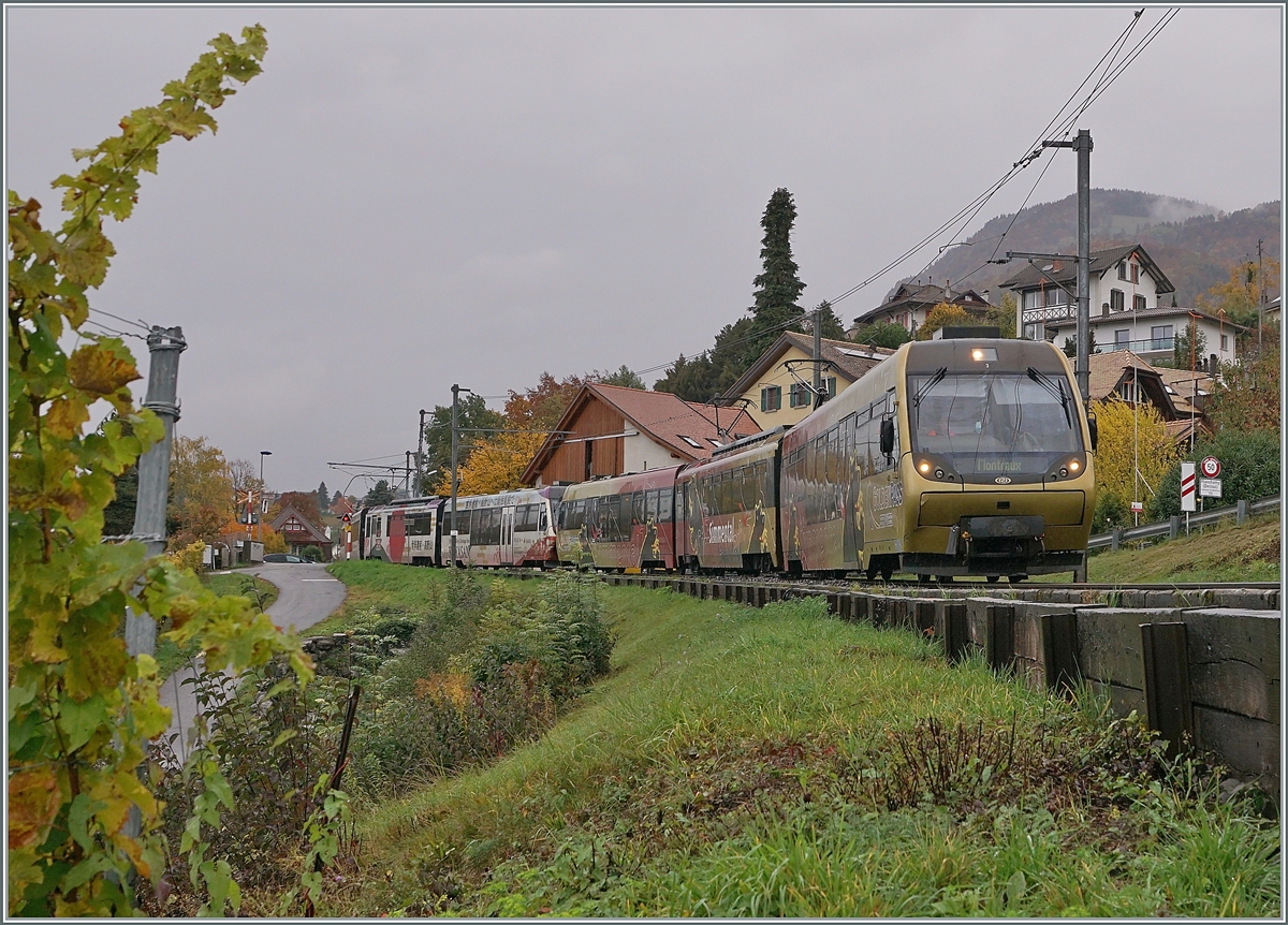  Lenker-Pedel  verkehren, wie ihr Name schon sagt in die Lenk und dies von Zweisimmen aus. Somit sind dieses Züge an der Riviera eher selten zu sehen, dass dann aber bei Planchamp gleich zwei Lenkerpendel zusammen gekuppt als PE 2111 von Zweisimmen nach Montreux unterwegs waren, war dann schon was besonders. 

23. Okt. 2020