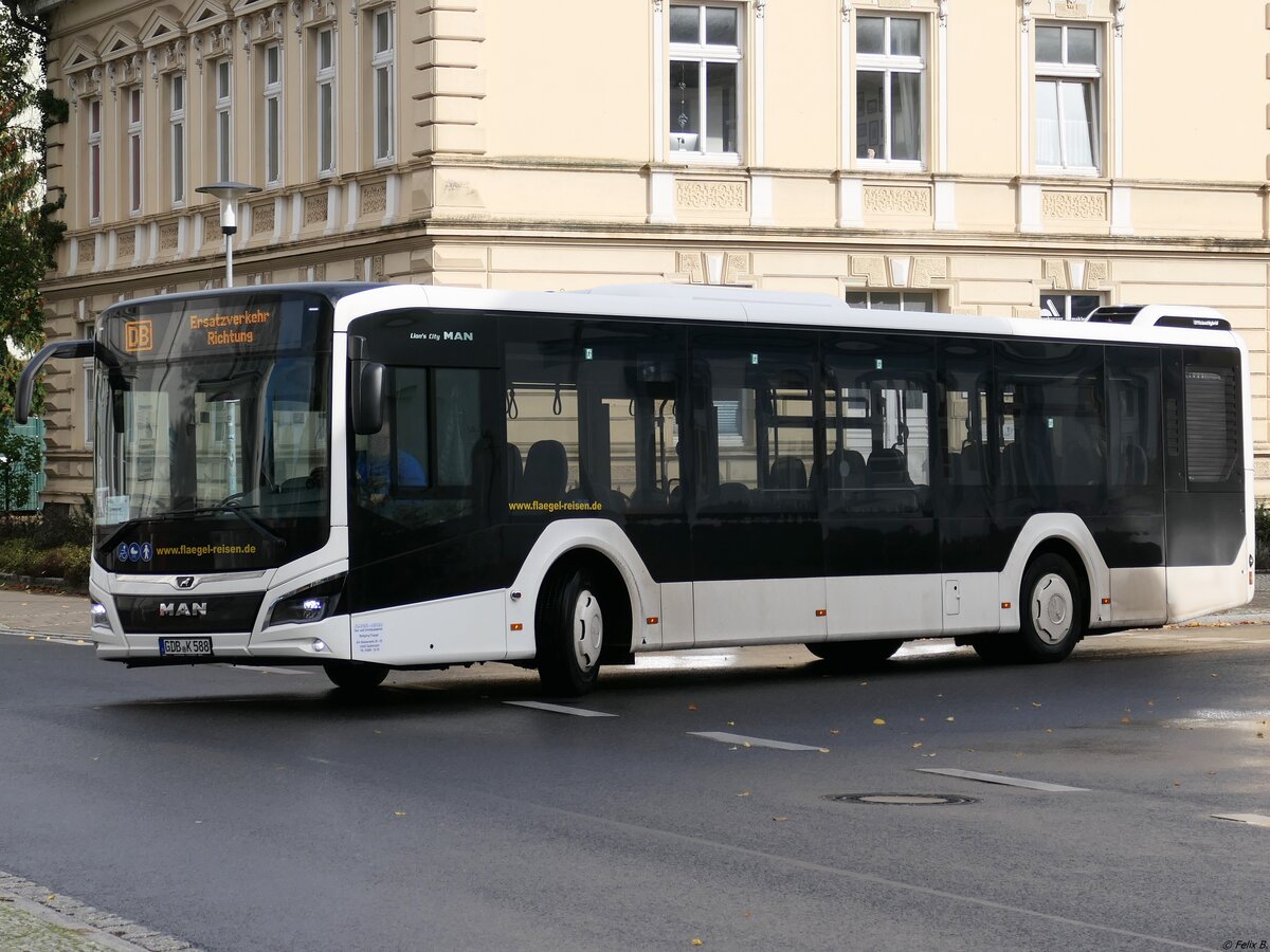 MAN Lion's City EfficientHybrid von Flaegel Reisen aus Deutschland in Neubrandenburg.