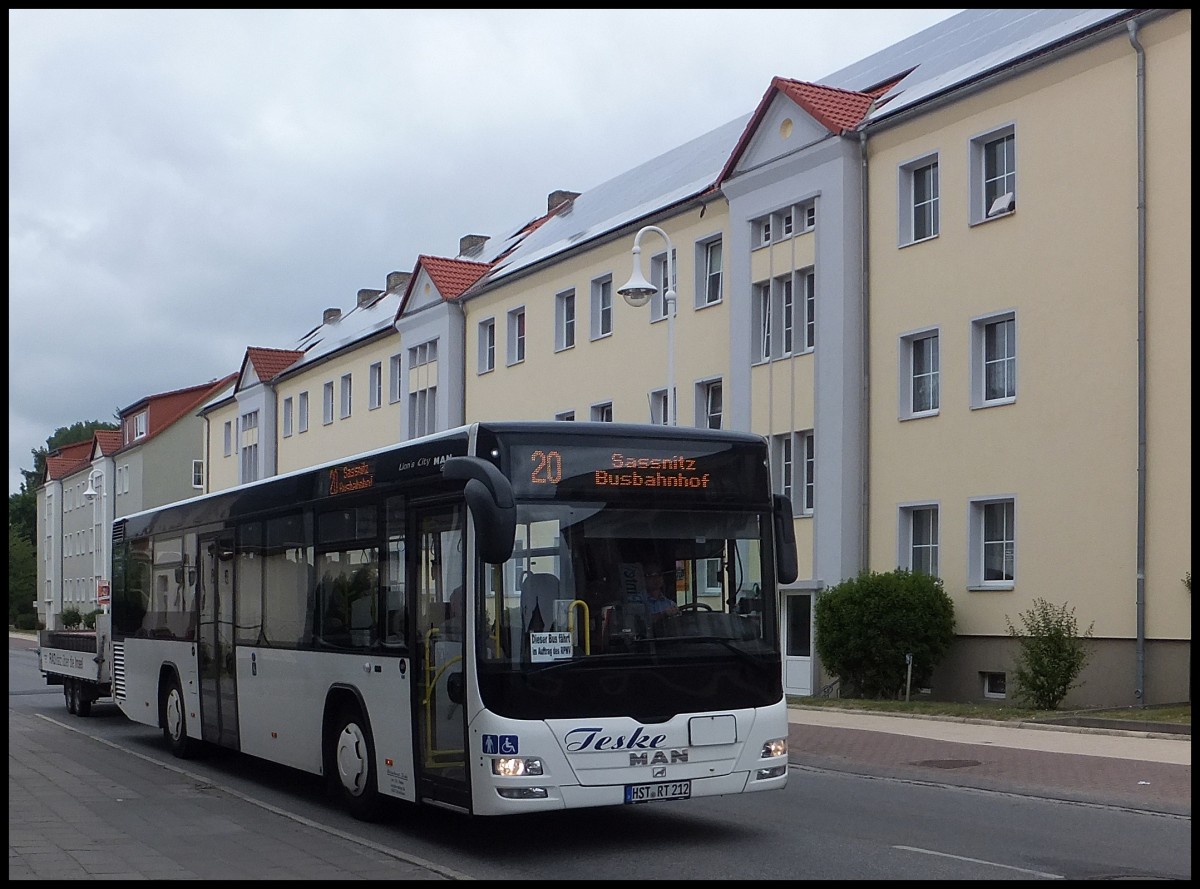 MAN Lion's City LE � vom Reisedienst Teske aus Deutschland in Sassnitz.