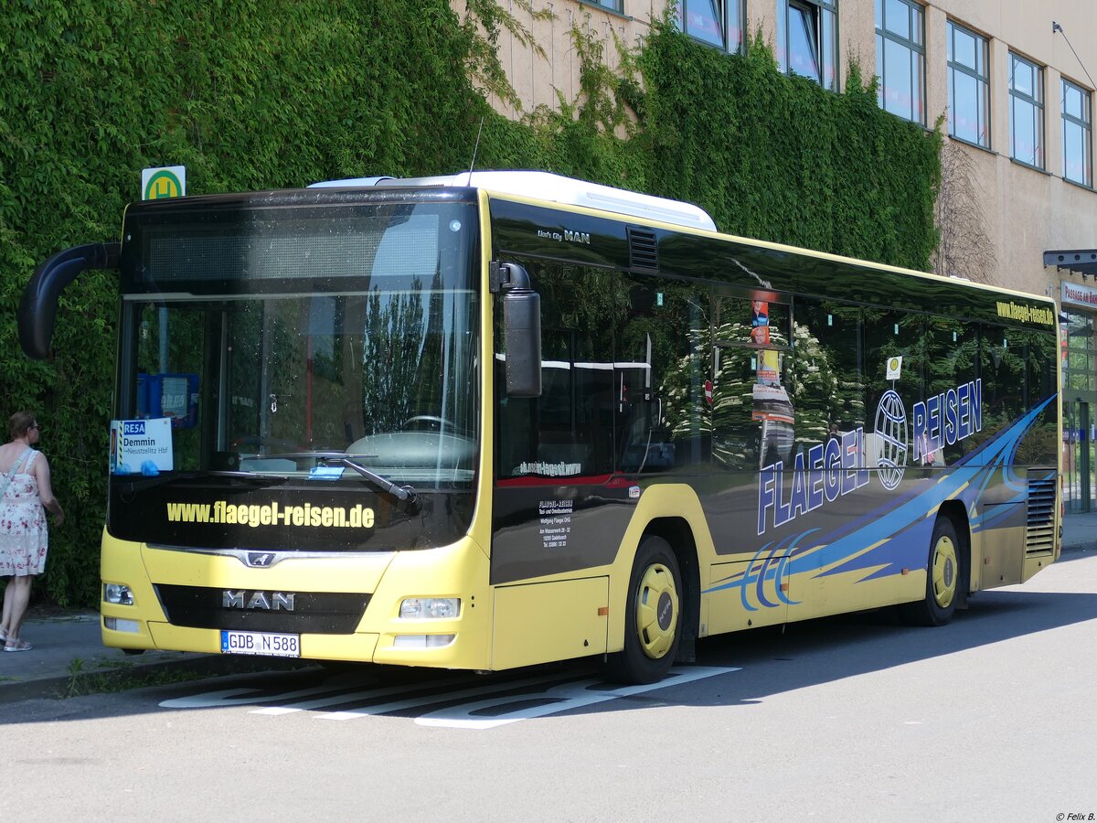MAN Lion's City LE Ü von Flaegel Reisen aus Deutschland in Stralsund.
