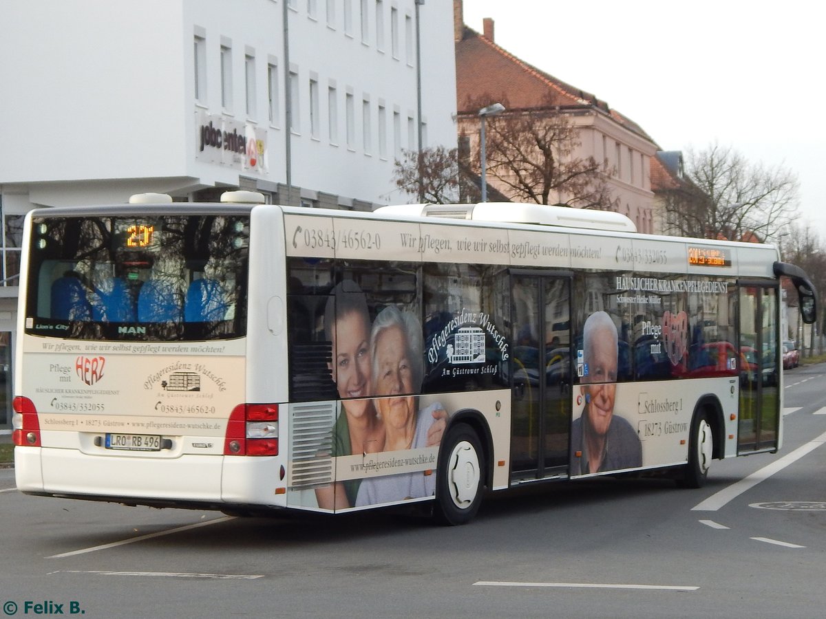 MAN Lion's City von Regionalbus Rostock in Güstrow. 