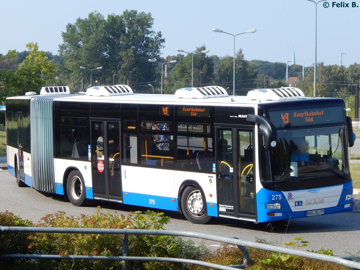 MAN Lion's City der Rostocker Straßenbahn AG in Rostock. 