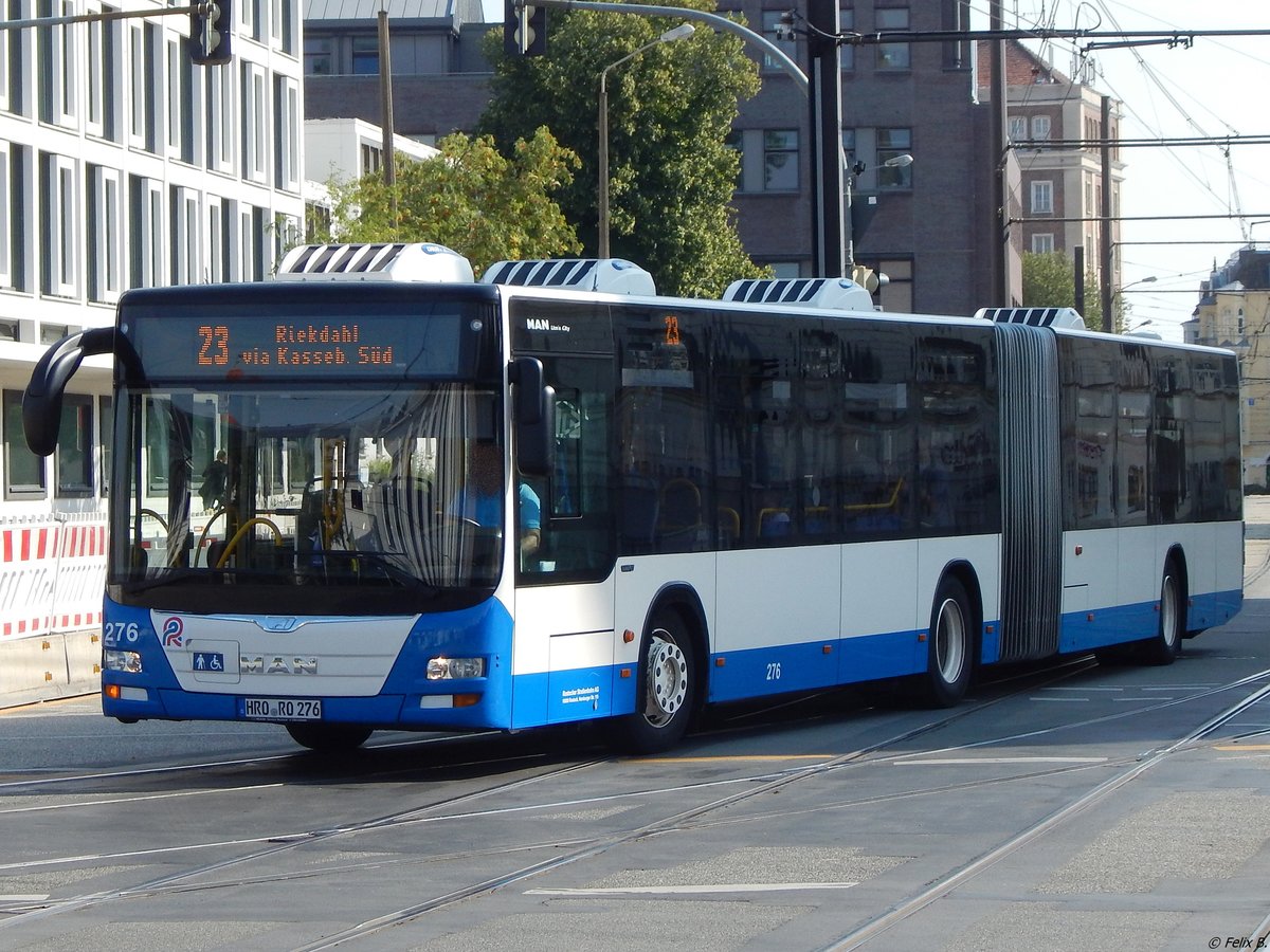 MAN Lion's City der Rostocker Straßenbahn AG in Rostock.