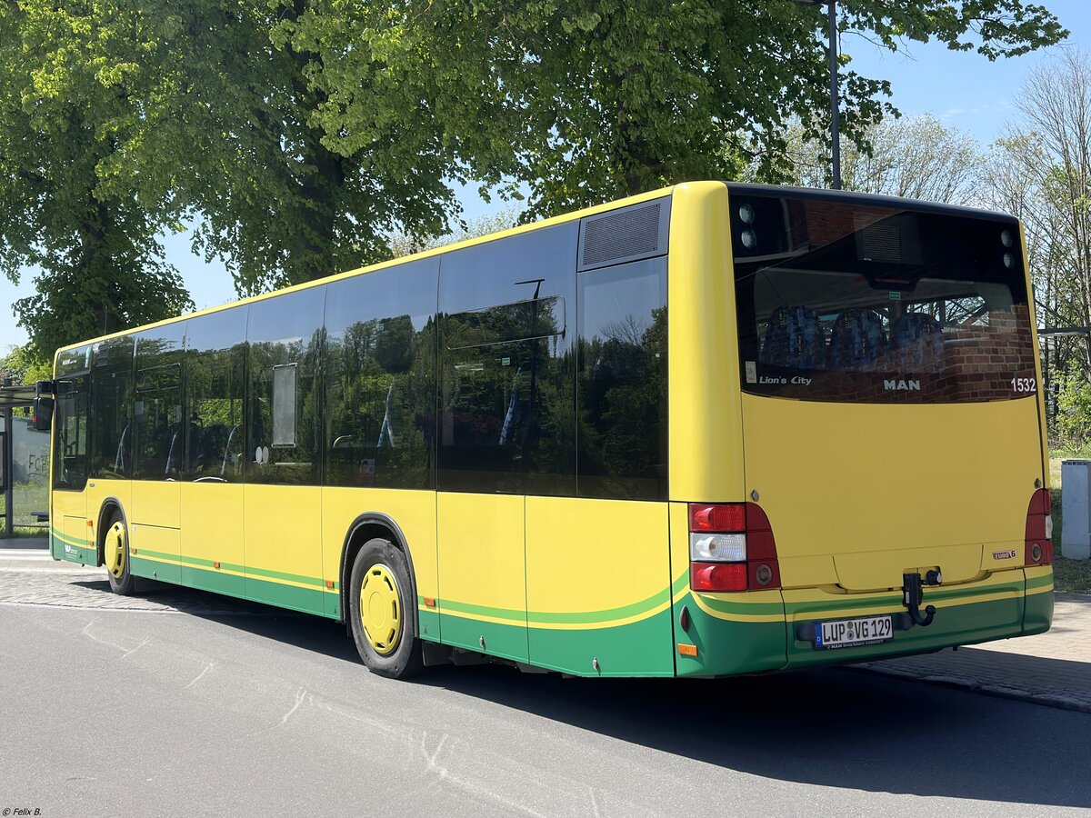 MAN Lion's City der Verkehrsgesellschaft Ludwigslust-Parchim mbH in Plau am See. 
