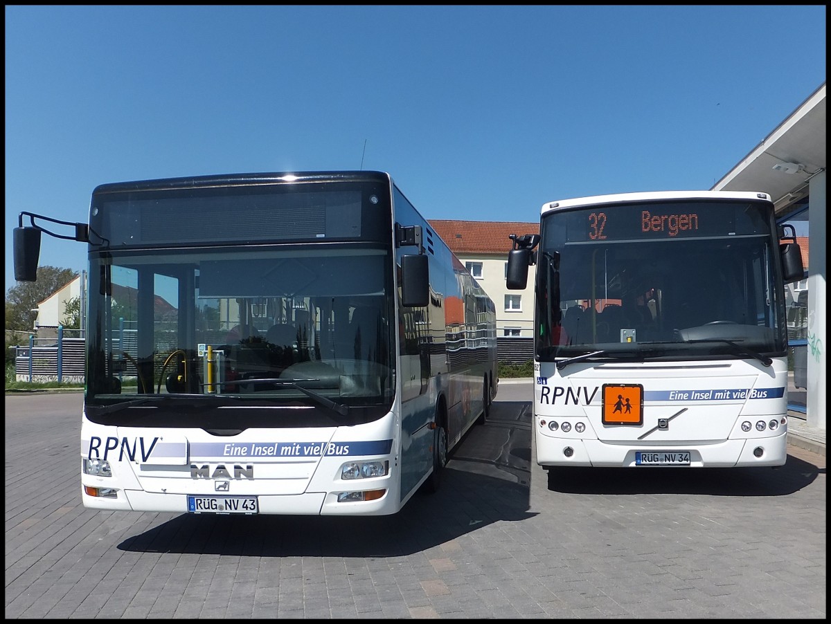 MAN Lion's City und Volvo 8700 der RPNV in Bergen.