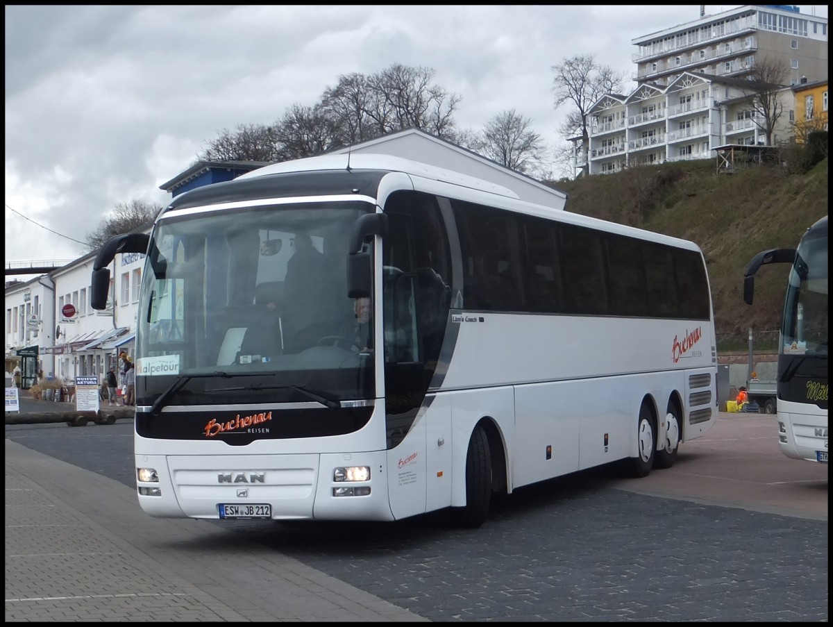 MAN Lion's Coach von Buchenau Reisen aus Deutschland im Stadthafen Sassnitz.