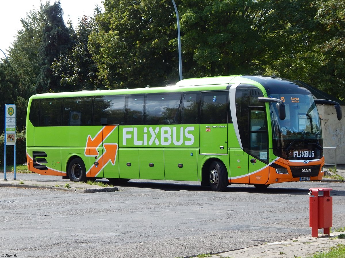 MAN Lion's Coach von Flixbus/Karsten Brust aus Deutschland in Stralsund. 