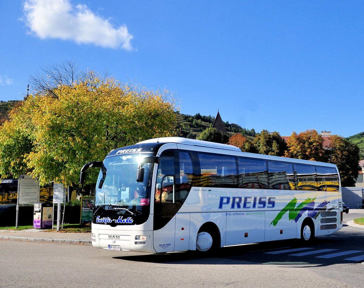 MAN Lions Coach von Preiss Reisen aus Nieder�sterreich / herbsz 2013,Krems.