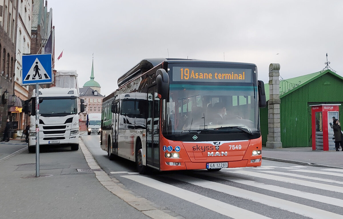 MAN-Stadtbus unterwegs in Bergen/Norwegen