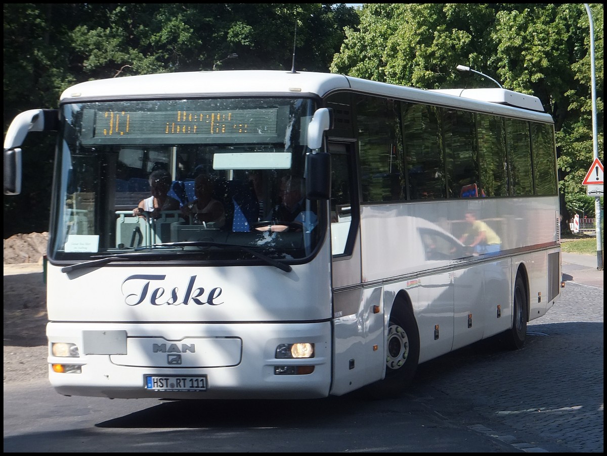 MAN L 363 vom Reisedienst Teske aus Deutschland in Stralsund. 