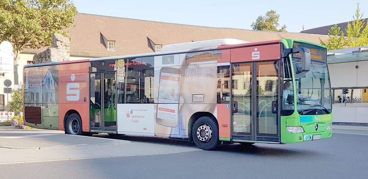 MB Citaro von RhoenEnergie startet zur nächsten Plantour in Fulda, 09-2019