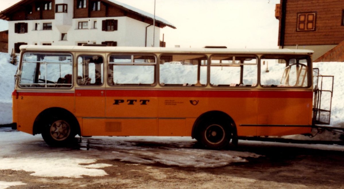 (MD294) - Aus dem Archiv: Bearth, Brigels - Nr. 2/GR 2745 - FBW/T�scher im Januar 1984 in Brigels