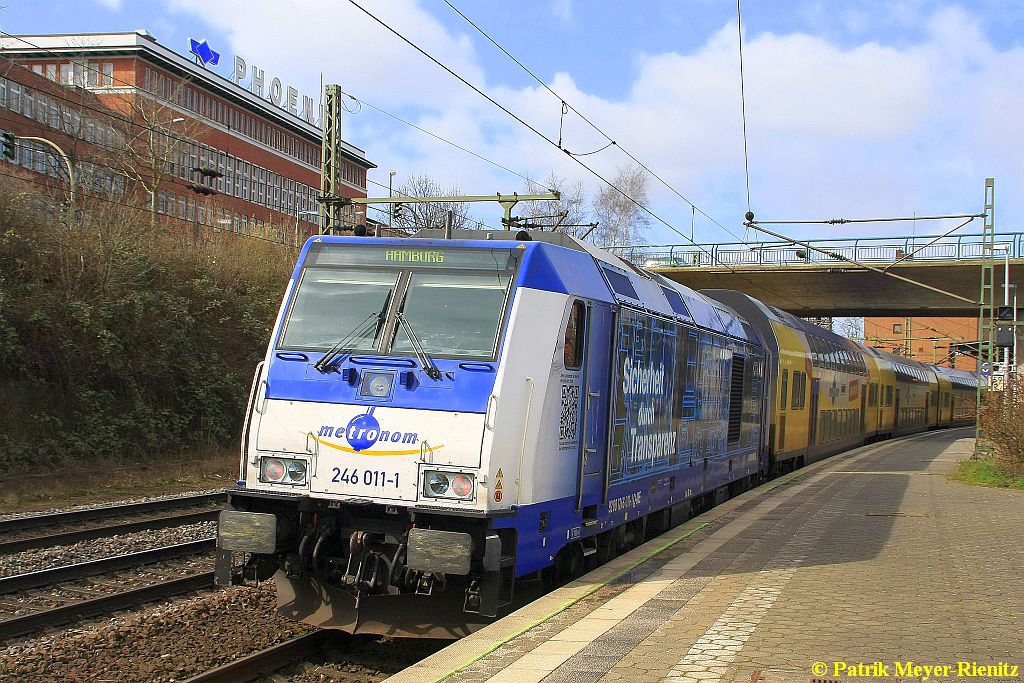 ME 246 011 (Ex IGT) mit metronom in Hamburg-Harburg am 01.04.2015