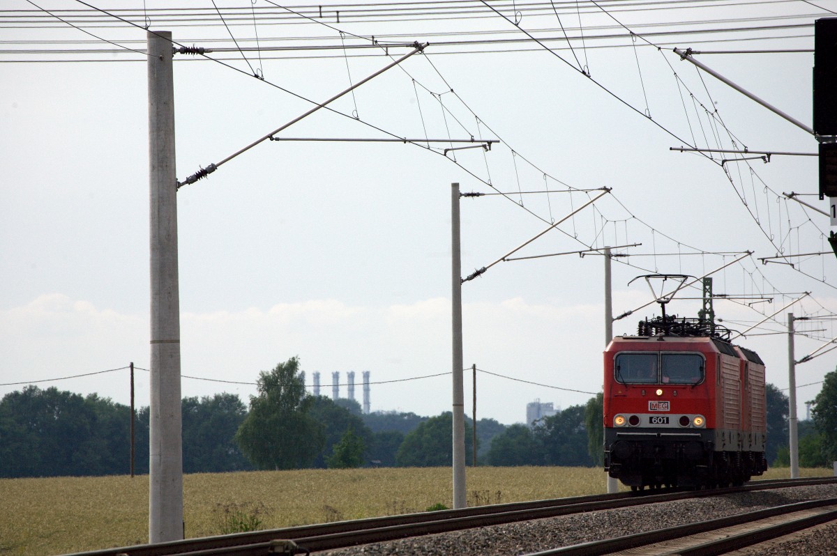 MEG 601 und 602 am Abzweig N�nchritz.11.06.2014 16:33 Uhr.
