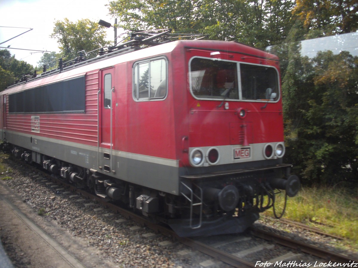 MEG 702 abgestellt im Bahnhof Angerm�nde am 7.9.14