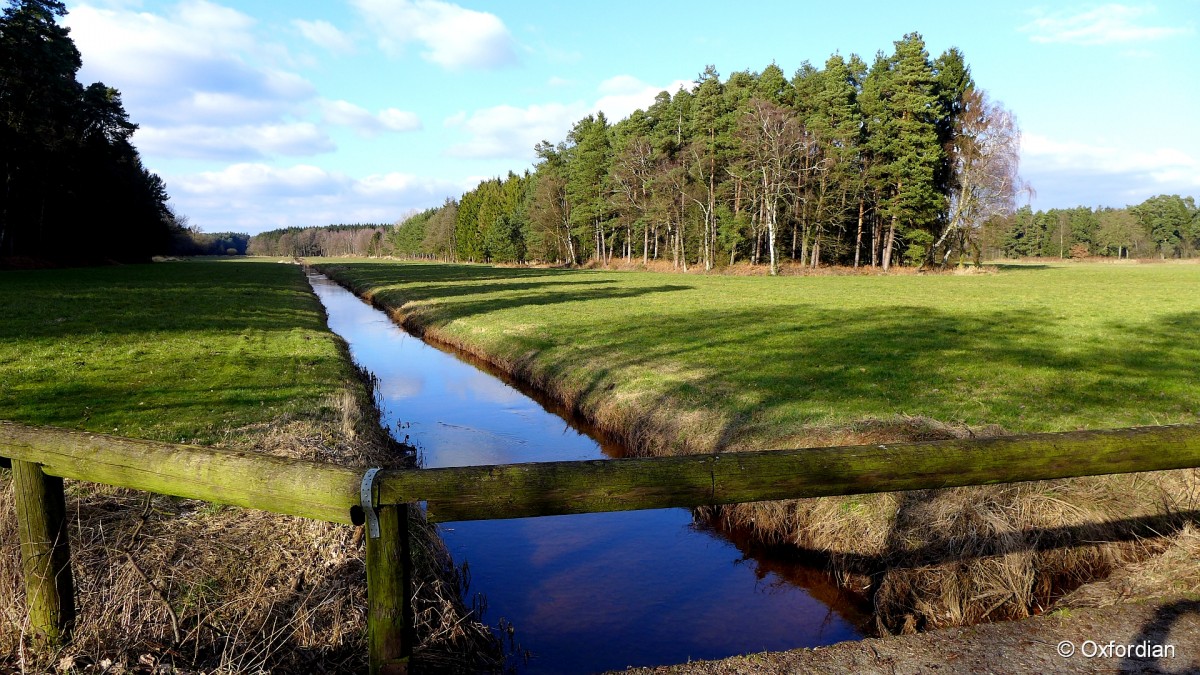 Meinholz - Auelandschaft. Dorf Meinholz bei Wietzendorf im Landkreis Heidekreis.