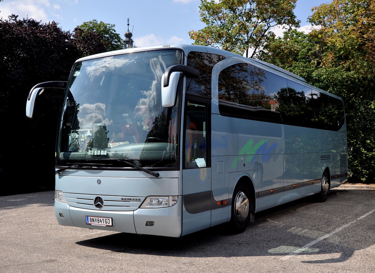 MERCEDES BENZ TRAVEGO aus �sterreich im Aug. 2013 in Krems.