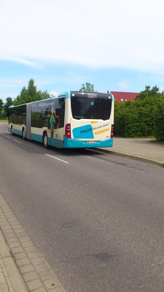 Mercedes Citaro 3 NB SW 592 an der Endhaltestelle an der Landwehr 
......bevor es Richtung Bahnhof zurück geht