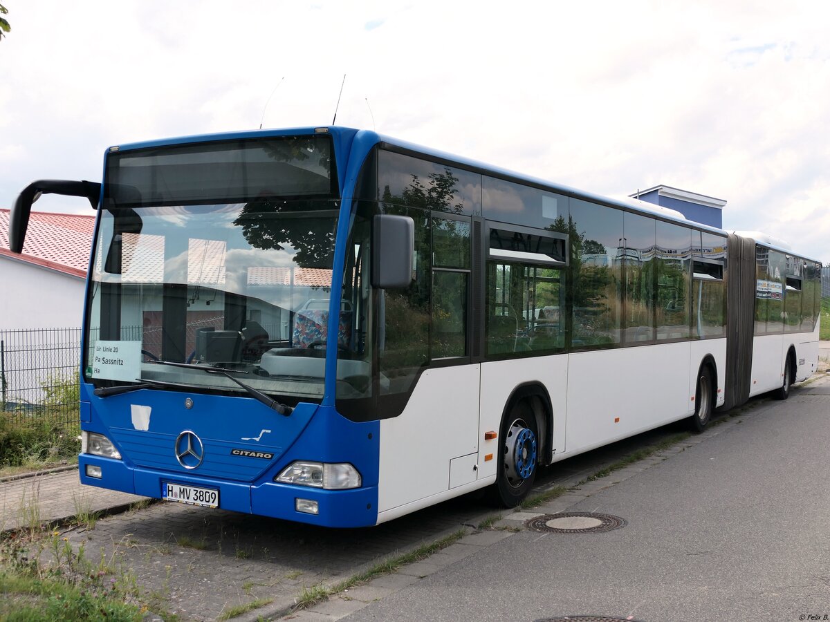 Mercedes Citaro I von Miabus aus Deutschland (exex Pinneberger Verkehrsgesellschaft, ex VHH PI-VG 650) im Gewerbegebiet Sassnitz.