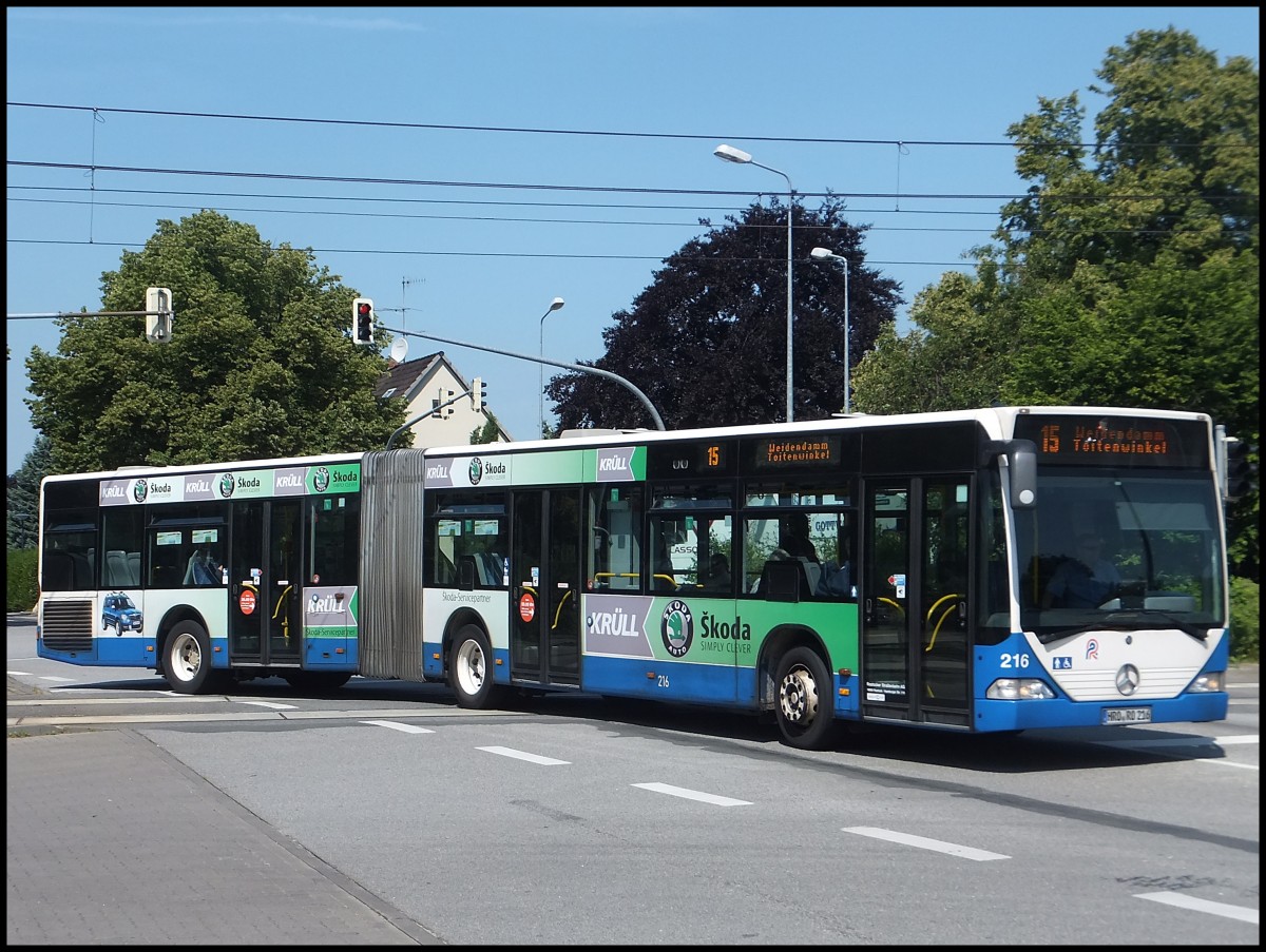 Mercedes Citaro I der Rostocker Stra�enbahn AG in Rostock.