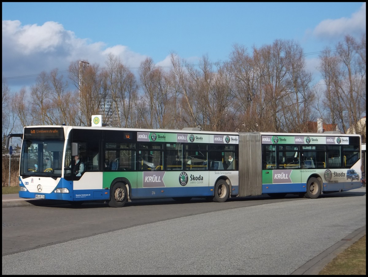 Mercedes Citaro I der Rostocker Stra�enbahn AG in Rostock.