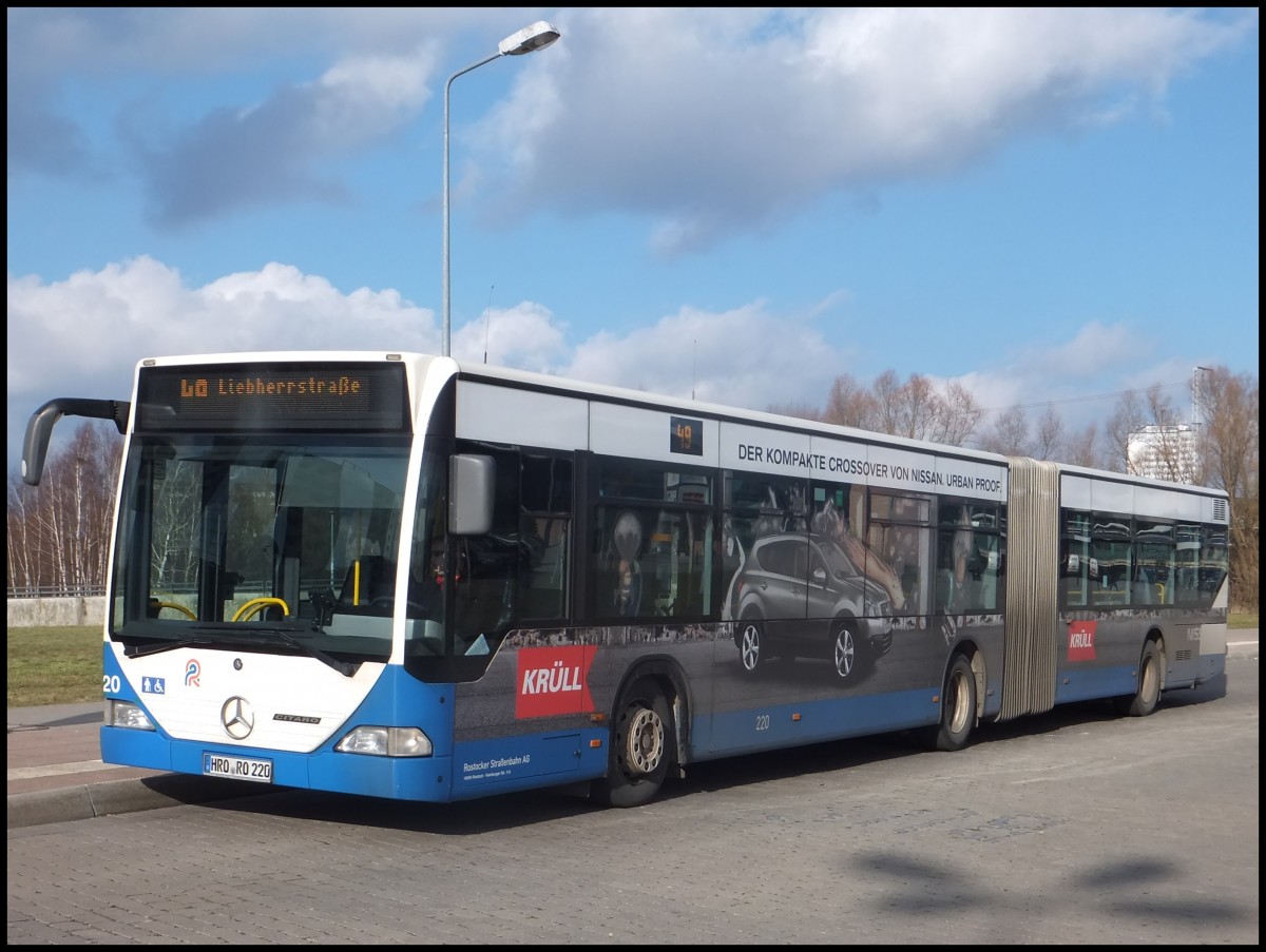 Mercedes Citaro I der Rostocker Stra�enbahn AG in Rostock.