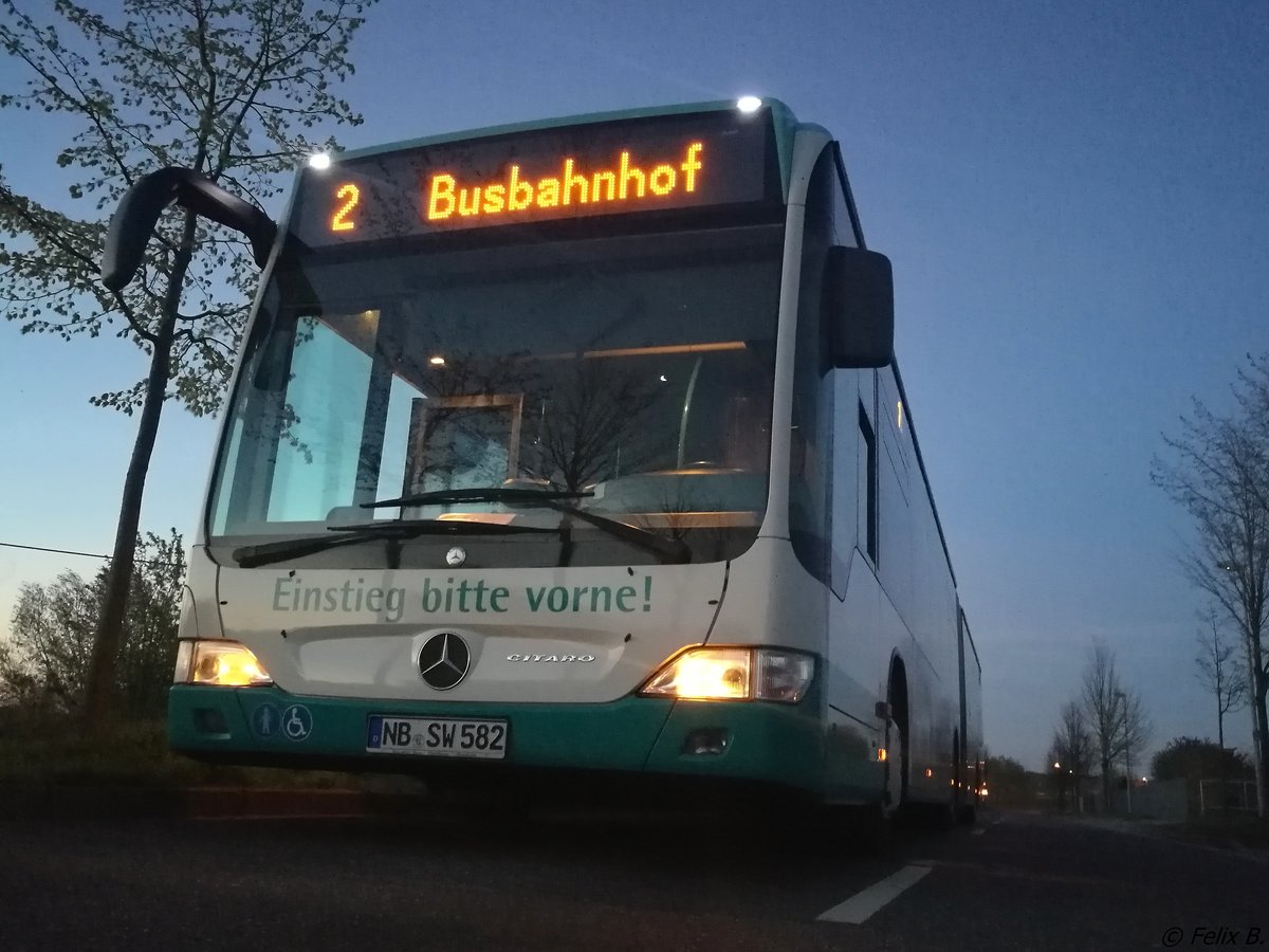 Mercedes Citaro II (2017 verkauft) der Neubrandenburger Verkehrsbetriebe in Neubrandenburg.