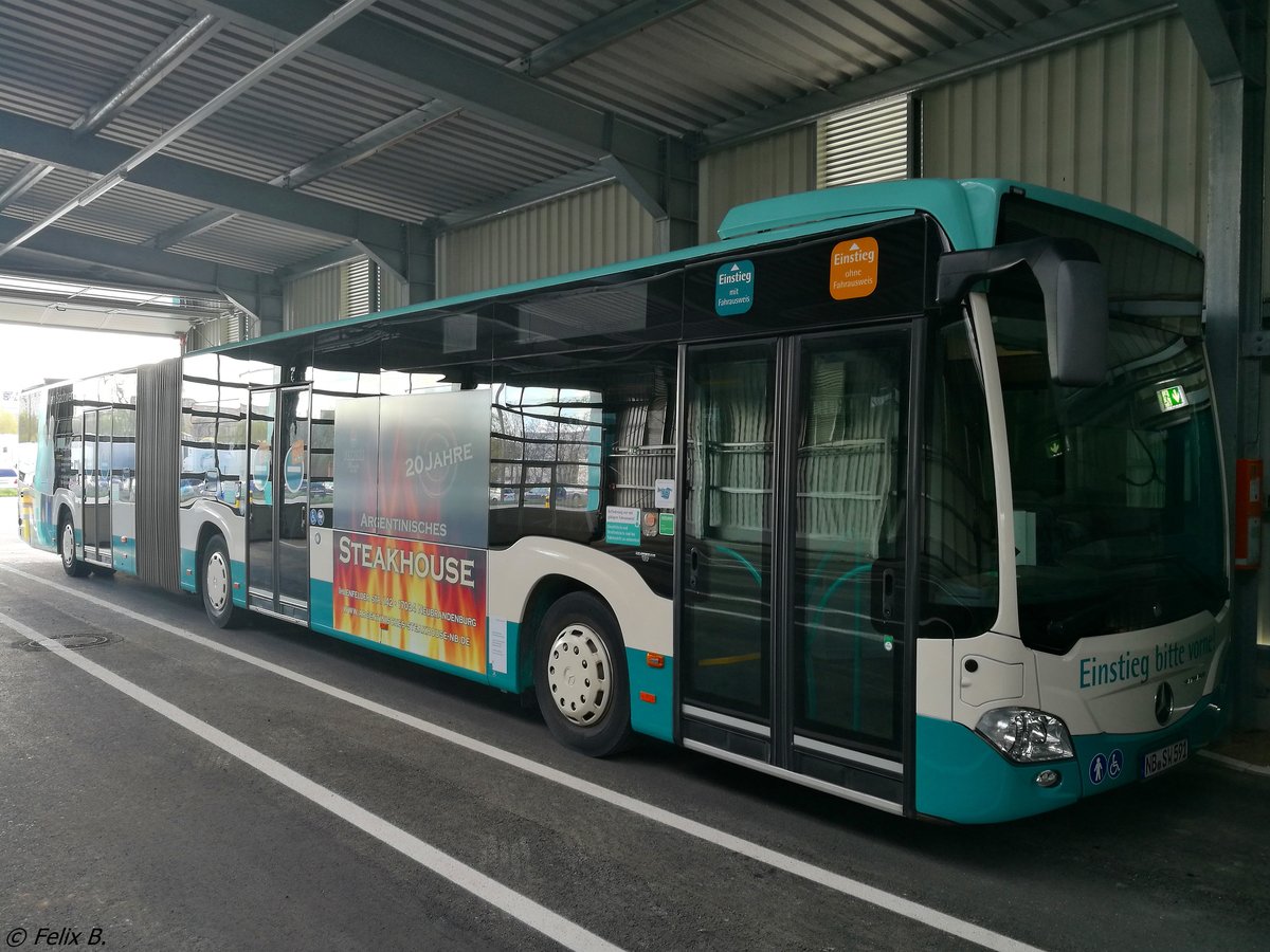 Mercedes Citaro III der Neubrandenburger Verkehrsbetriebe in Neubrandenburg.