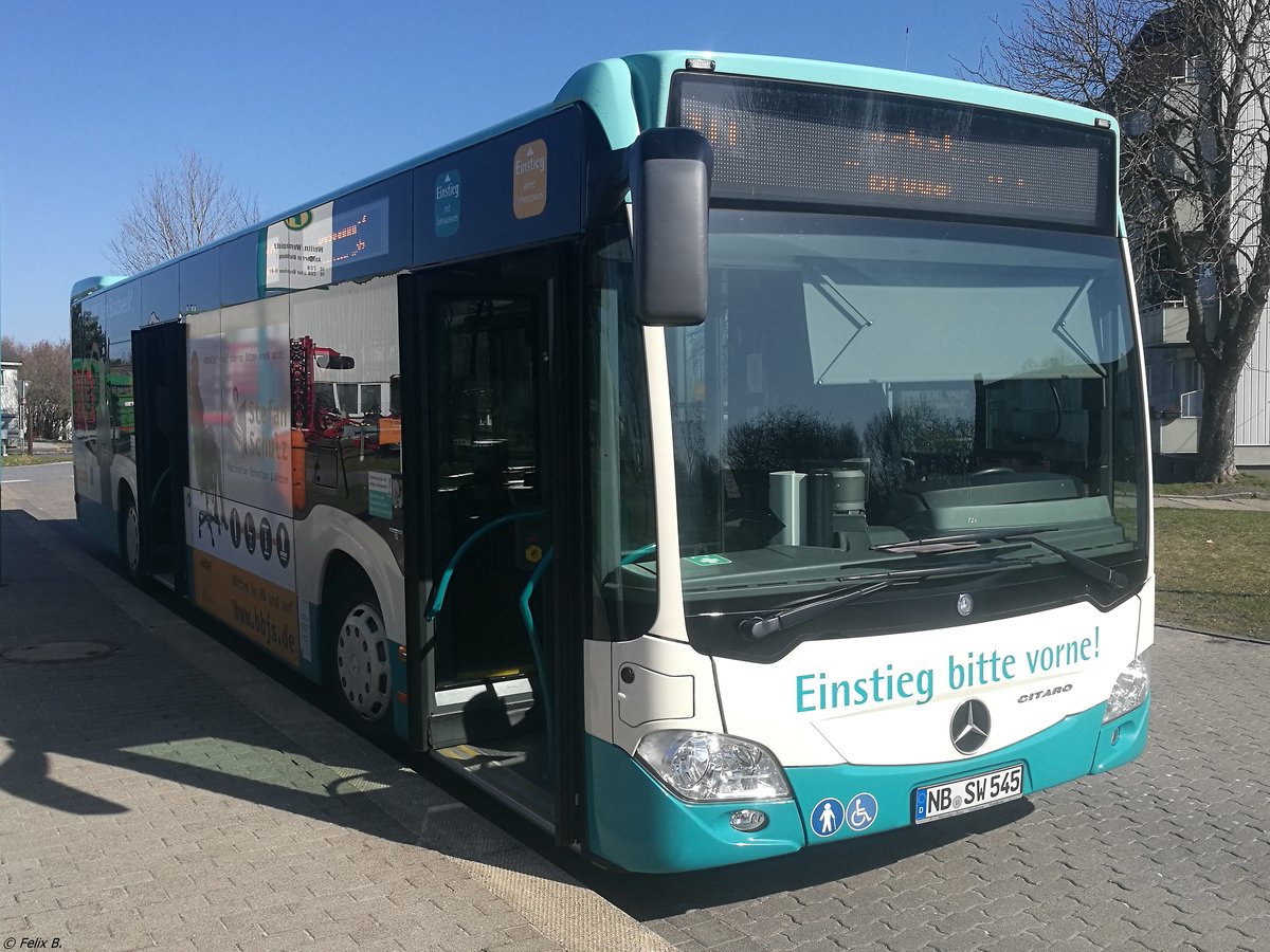 Mercedes Citaro III der Neubrandenburger Verkehrsbetriebe in Neubrandenburg. 