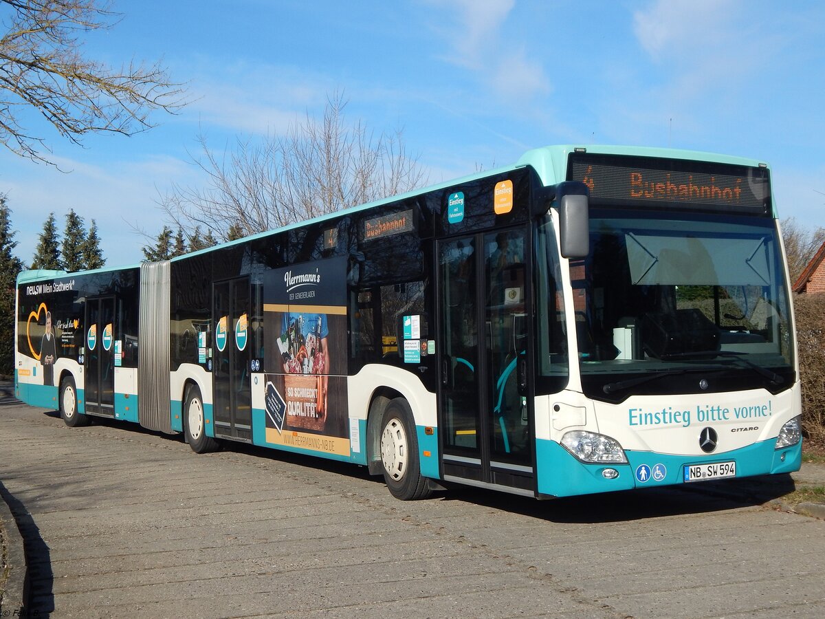 Mercedes Citaro III der Neubrandenburger Verkehrsbetriebe in Neubrandenburg. 