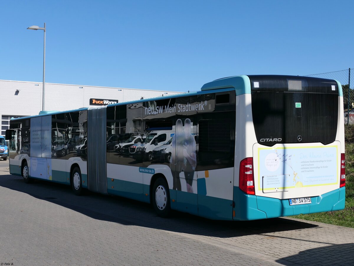 Mercedes Citaro III der Neubrandenburger Verkehrsbetriebe in Neubrandenburg.