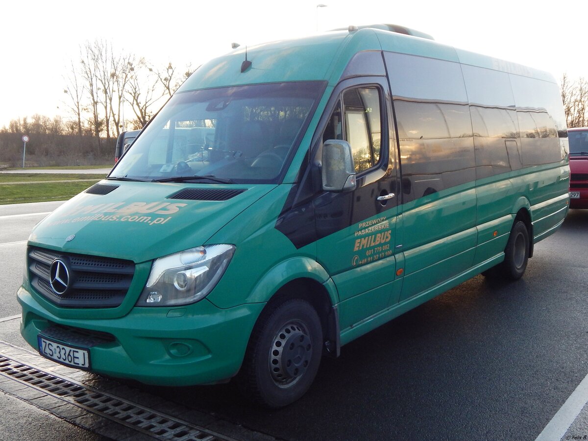 Mercedes Sprinter von Emilbus aus Polen in Neubrandenburg.