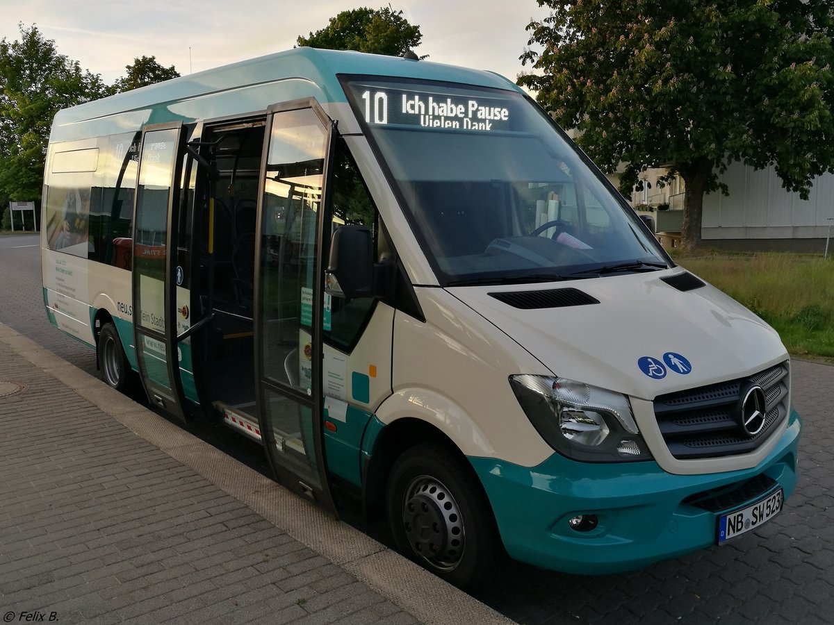 Mercedes Sprinter der Neubrandenburger Verkehrsbetriebe in Neubrandenburg.