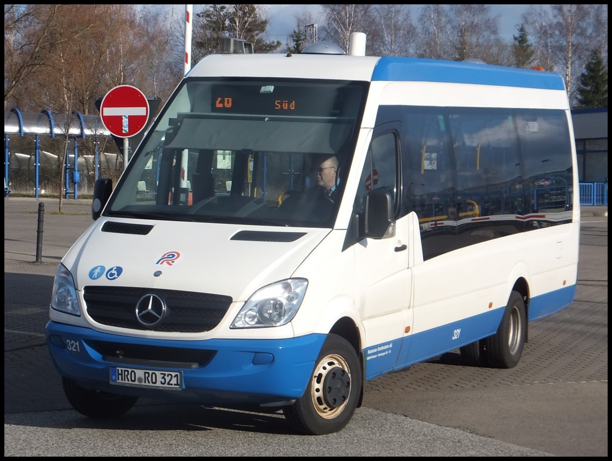 Mercedes Sprinter der Rostocker Straenbahn AG in Rostock.