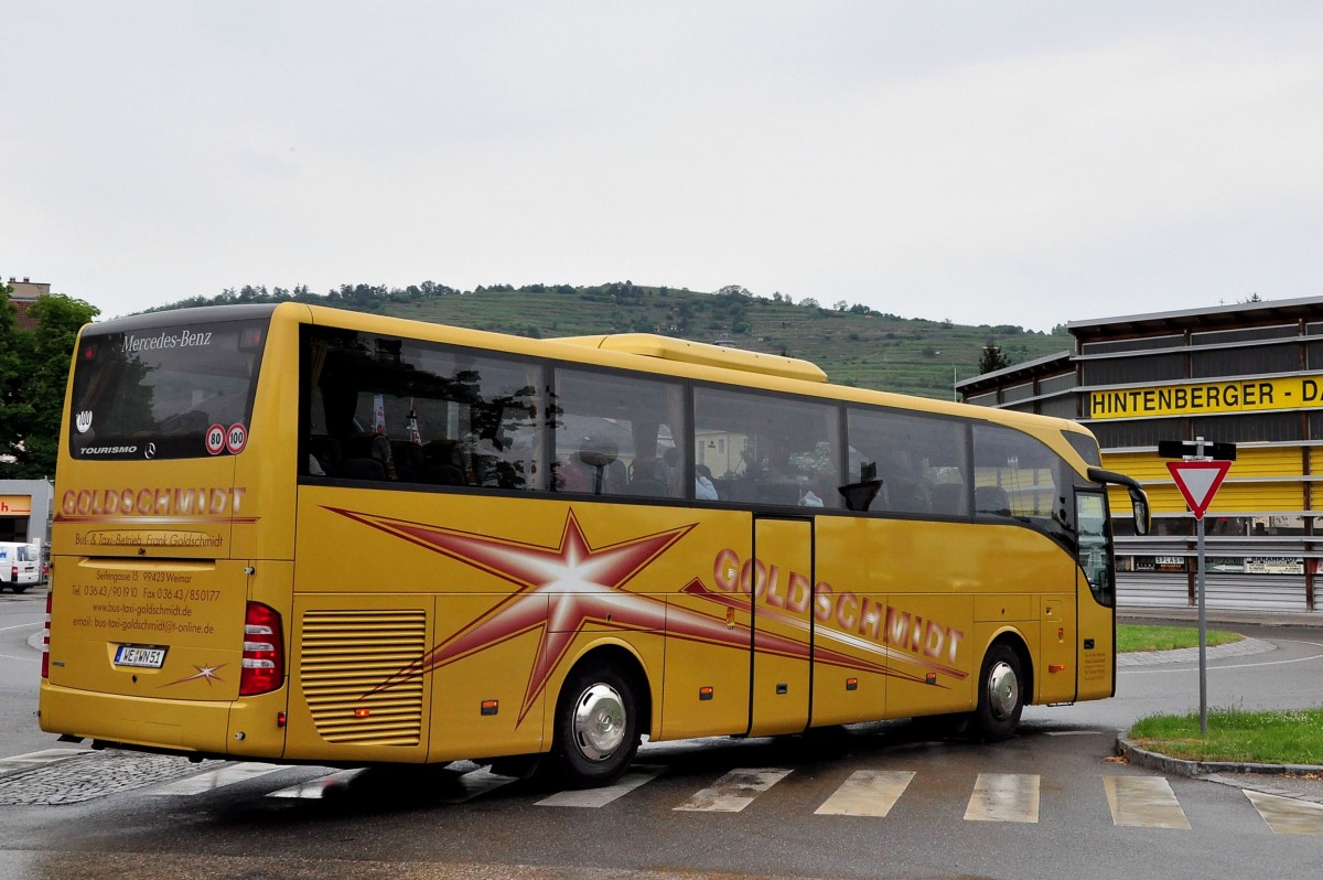 Mercedes Tourismo von Frank Goldschmidt aus der BRD am 22.5.2015 in Krems.