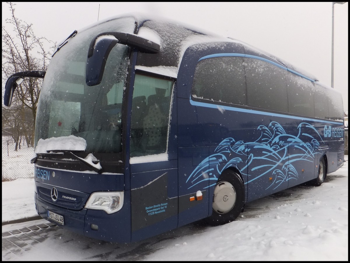 Mercedes Travego von GFB-Reisen aus Deutschland in Bergen. 