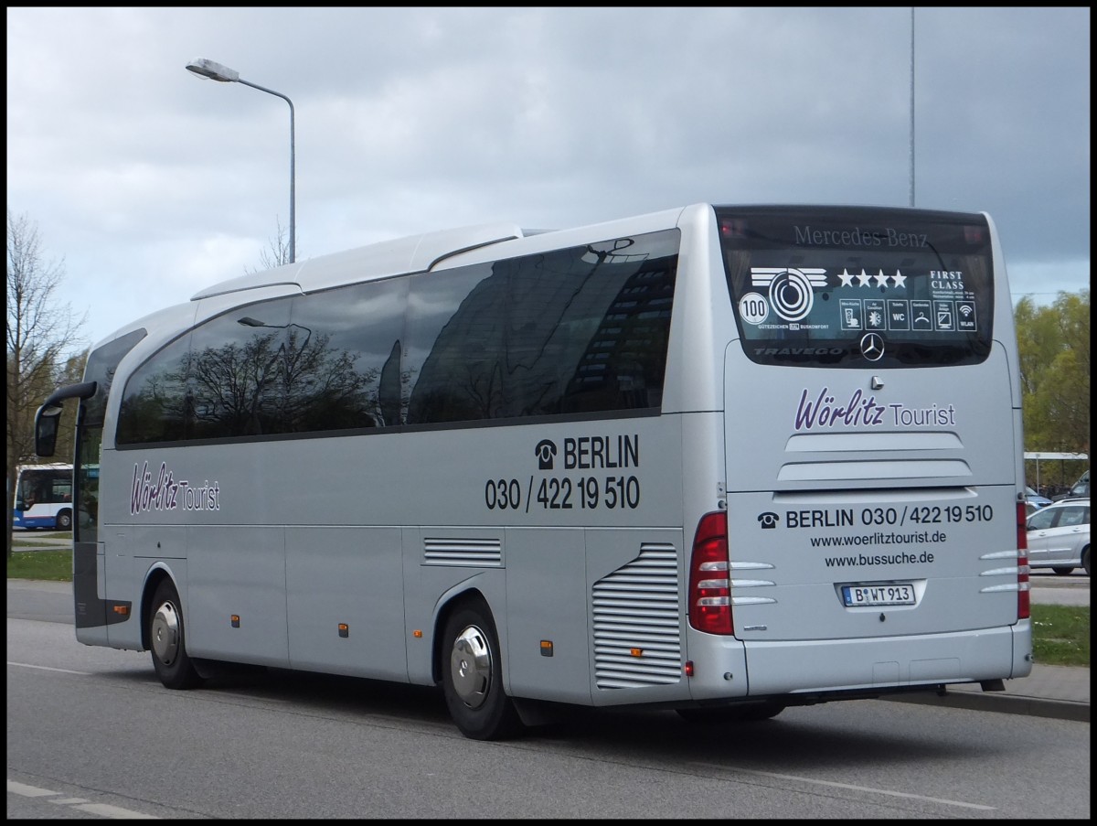 Mercedes Travego von MeinFernBus/W�rlitz Tourist aus Deutschland in Rostock.