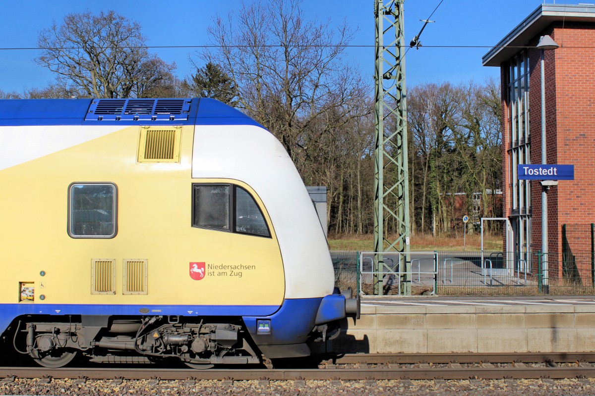 metronom - Steuerwagen am 23.02.2014 in Tostedt.