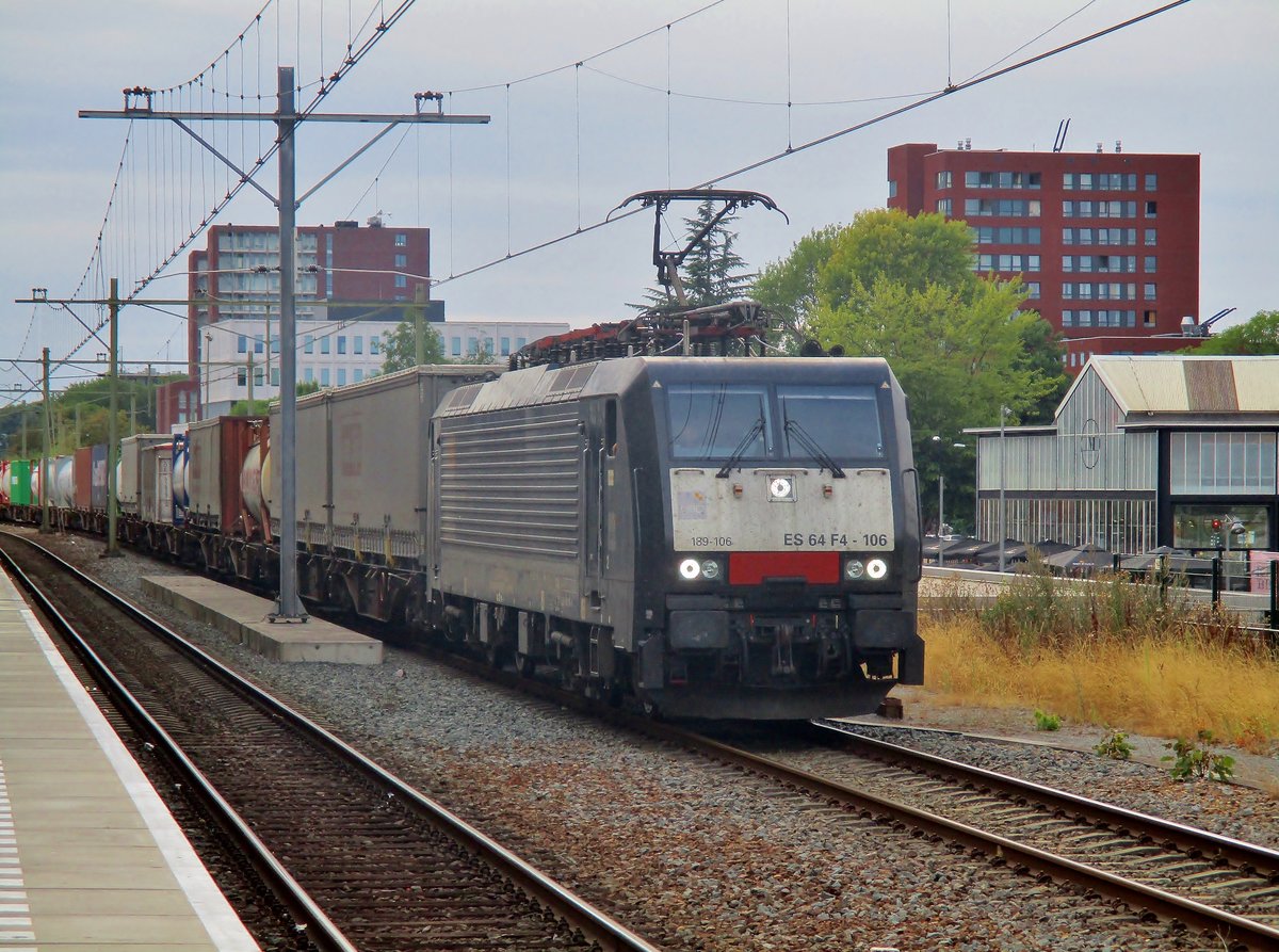 MRCE 189 106 meldet sich am 29 Juli 2018 in Tilburg. 